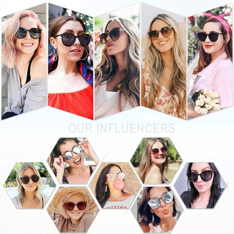 Sunglasses Womens Trendy 2024 Classic round Retro Vintage Shades Large Frame Sunnies SJ2067