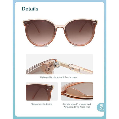 Sunglasses Womens Trendy 2024 Classic round Retro Vintage Shades Large Frame Sunnies SJ2067