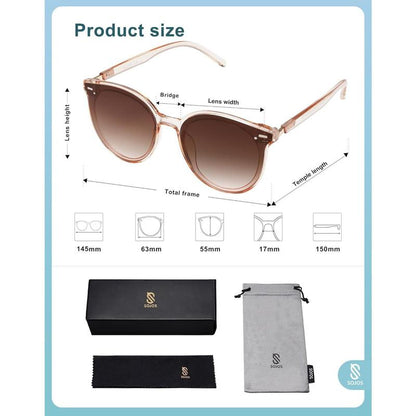 Sunglasses Womens Trendy 2024 Classic round Retro Vintage Shades Large Frame Sunnies SJ2067