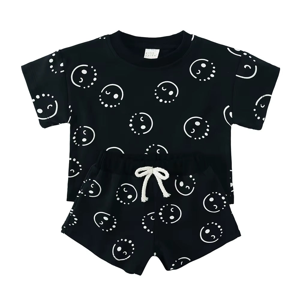 100% Cotton Kids Summer Clothing Sets Children Casual Suit Girls Boys Short Suits Baby Outfits for 1-8Years